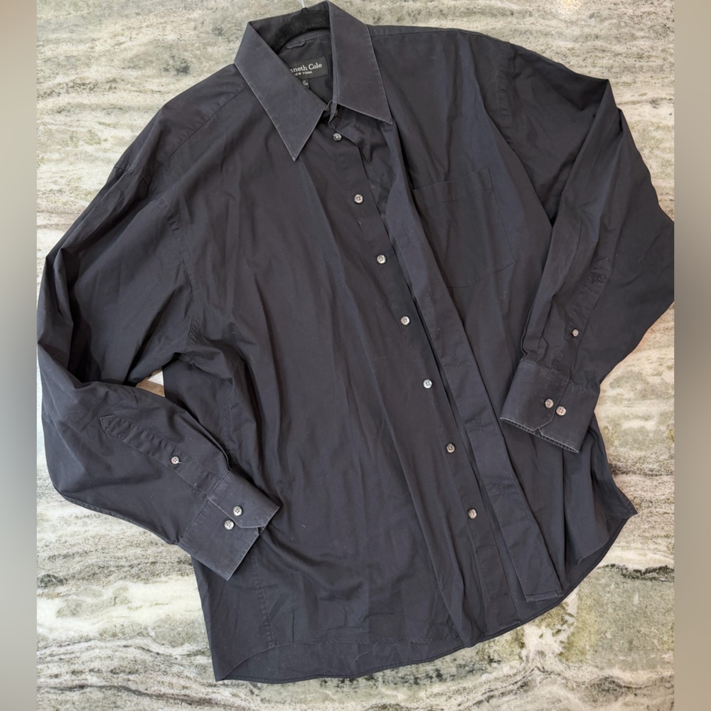 Kenneth Cole Black Dress Shirt for Men